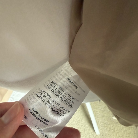 Weatherproof Tan Trench Coat with Belted Waist and Wide Collar - Picture 4 of 5